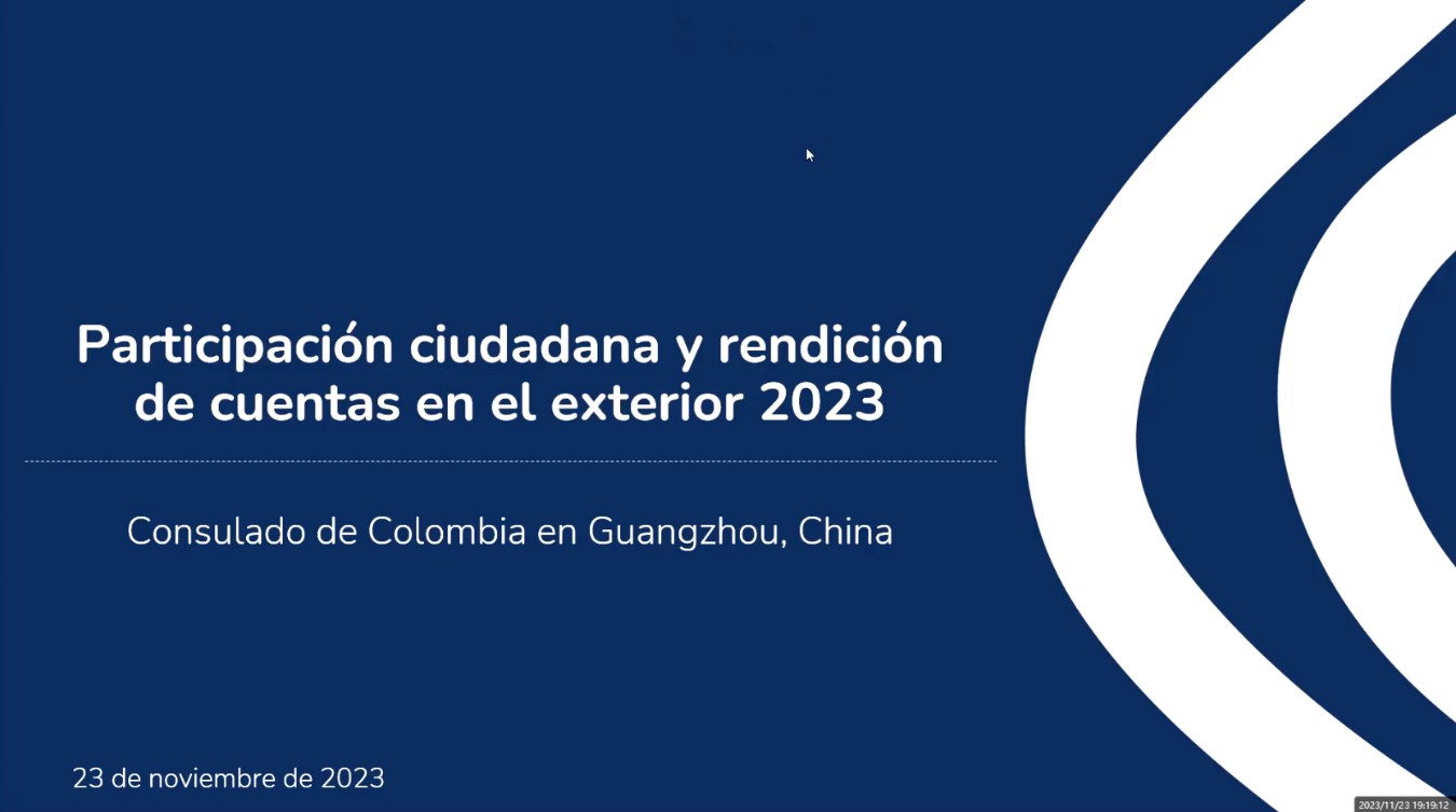 Así rendimos cuentas desde la Embajada y Consulado de Colombia en Guangzhou