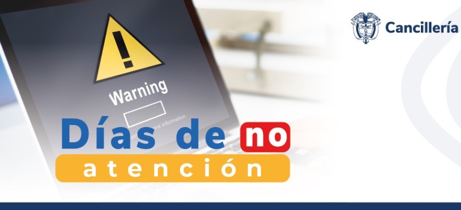 Este festivo del primero de enero de 2024 no habrá atención al público en el Consulado de Colombia en Guangzhou 